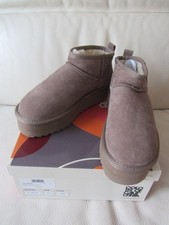 Neue Colors of California Leder Boots mit Fell taupe grau Gr. 39 od. 41 NP € 149