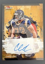 2024 Topps Finest - Finest Autographs Chris Long #FA-CL Gold Geometric Refractor