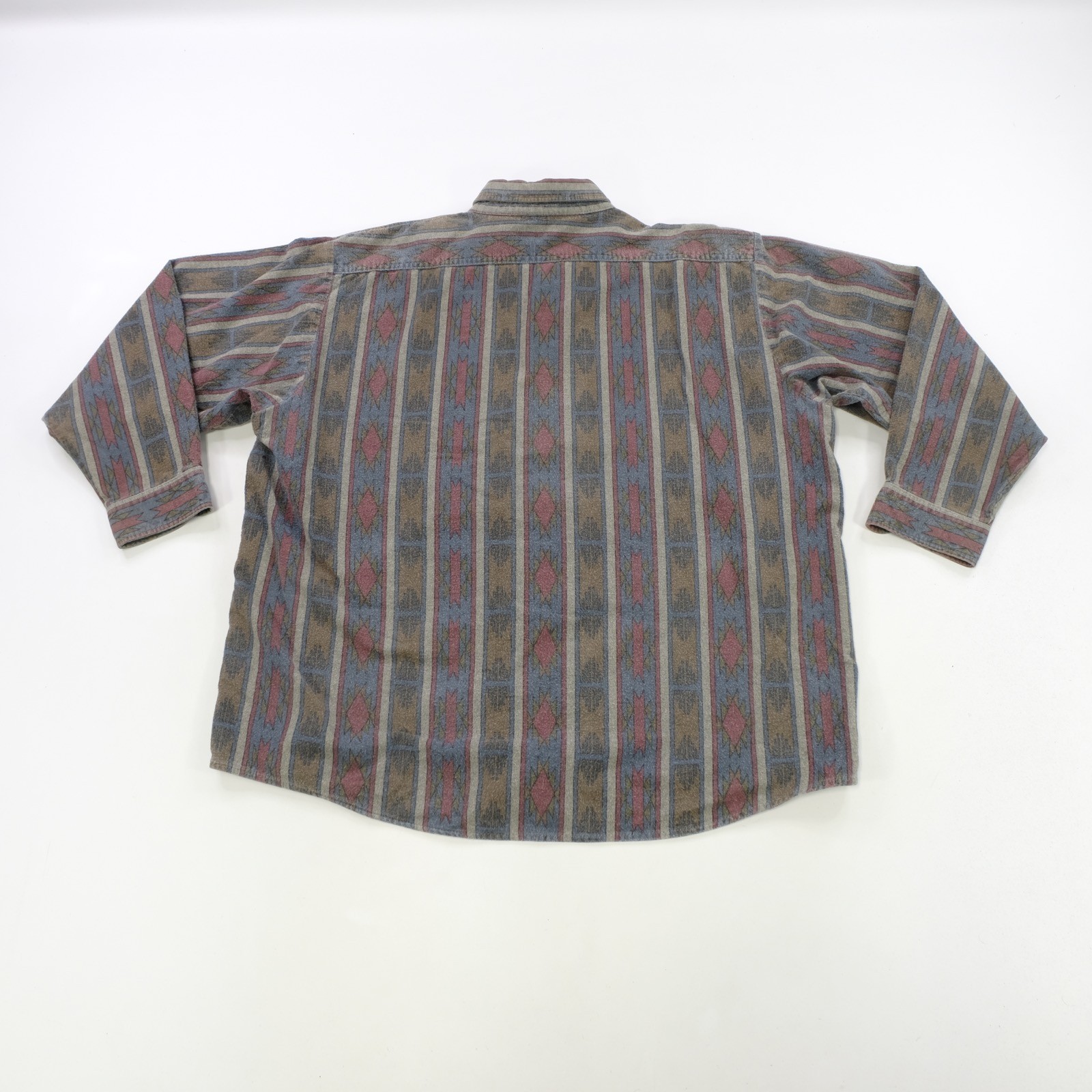 Rare Vintage OSHKOSH B’GOSH Southwestern Aztec Pattern Casual Flannel Shirt 90s image 2
