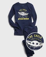 NWT GAP KIDS STAR WARS Navy Blue THE CHILD Long Sleeve Pants PAJAMAS Size 6