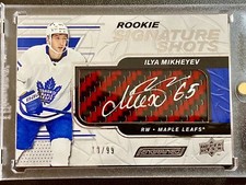 2019-20 Upper Deck Engrained Ilya Mikheyev Signature Shots Auto 18/99 Red Stick