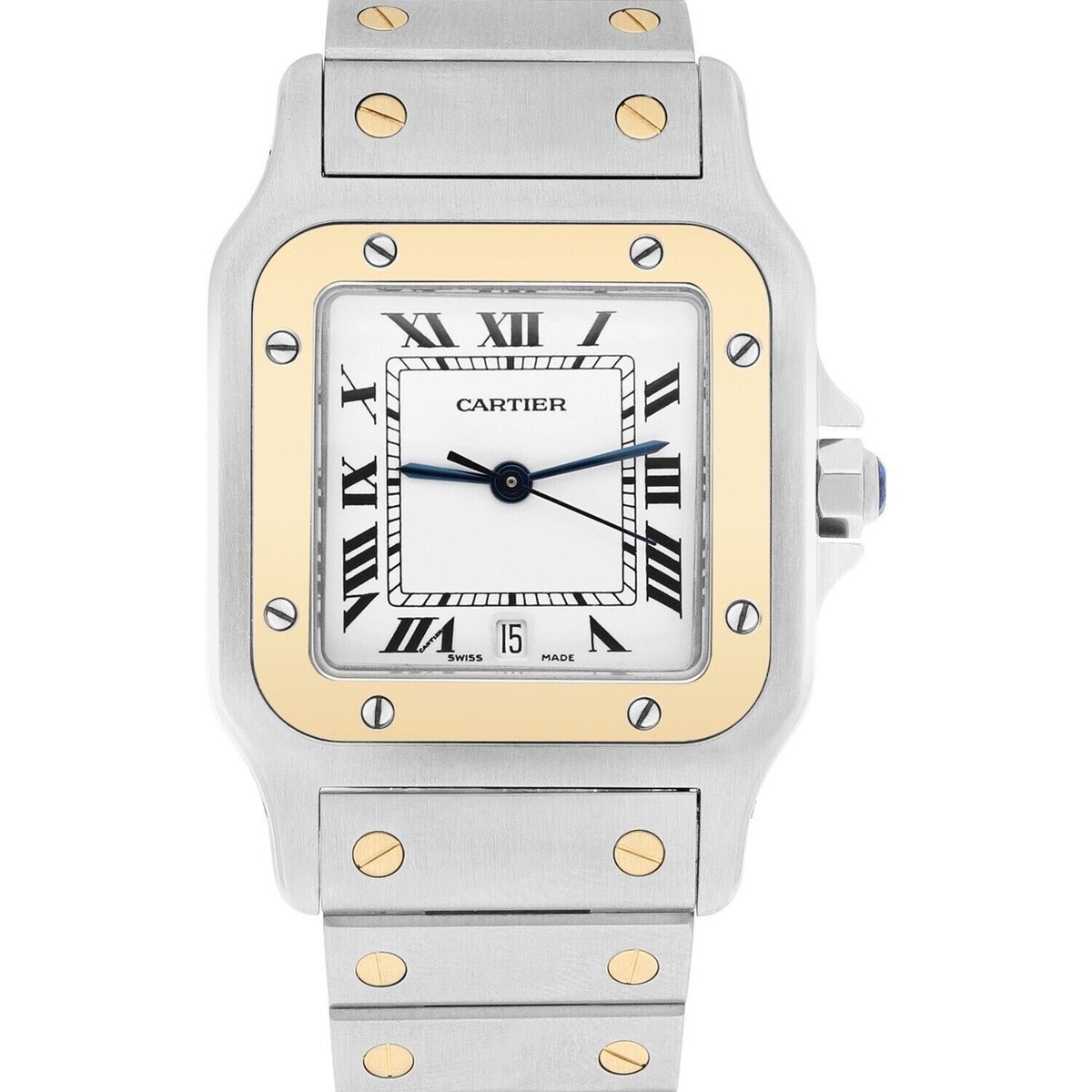 Cartier Santos レディース 時計 Cartier Santos de Cartier Galbee Stainless Steel Diamond