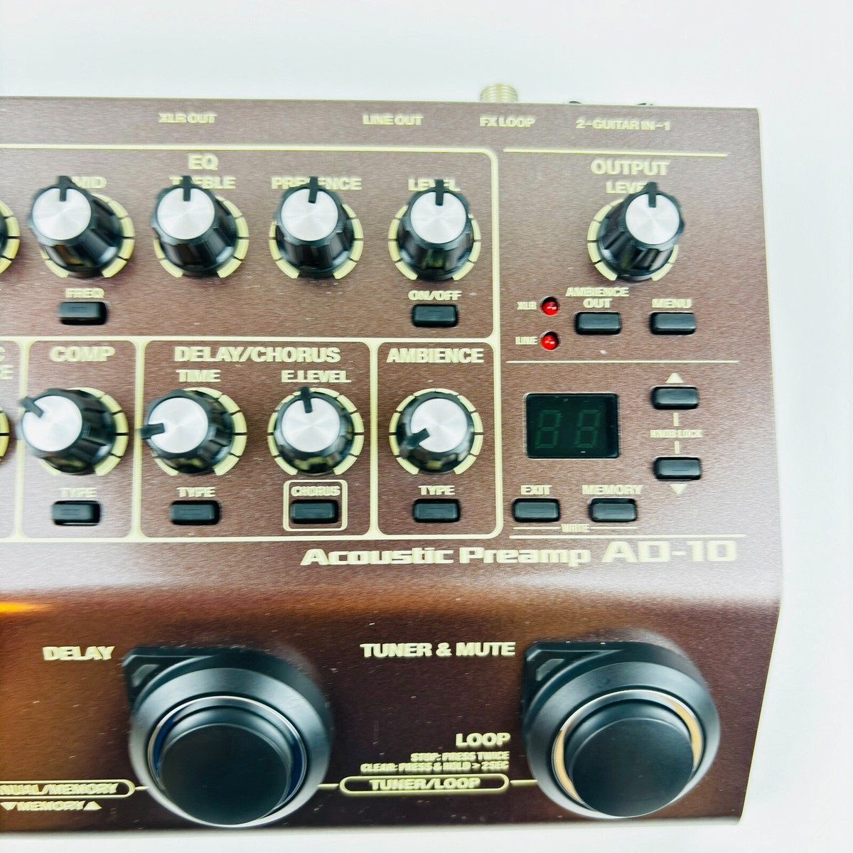 Boss AD-10 Acoustic Preamp Guitar Processor Effects Pedal Tested