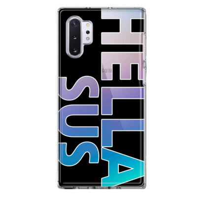For Samsung Galaxy Note 10 Shockproof Case Funny Text Quote Hella Sus