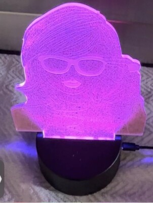 Taylor 3D Creative Visualization Lamp With 7 Colors NIB