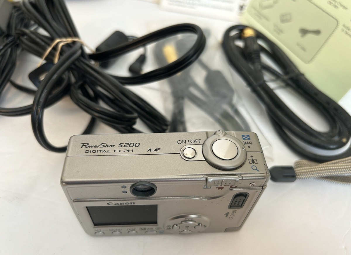Canon PowerShot Digital Camera S200 PARTS ONLY READ Box Cables