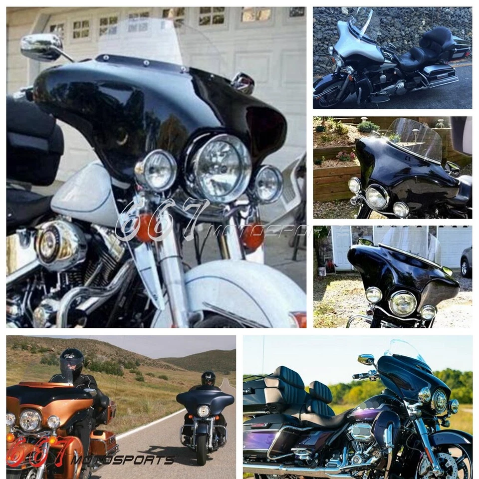 Front Outer Batwing Fairing Kit for Harley Fat Boy Softail Road King 1994-2023 Foto 4 de 4