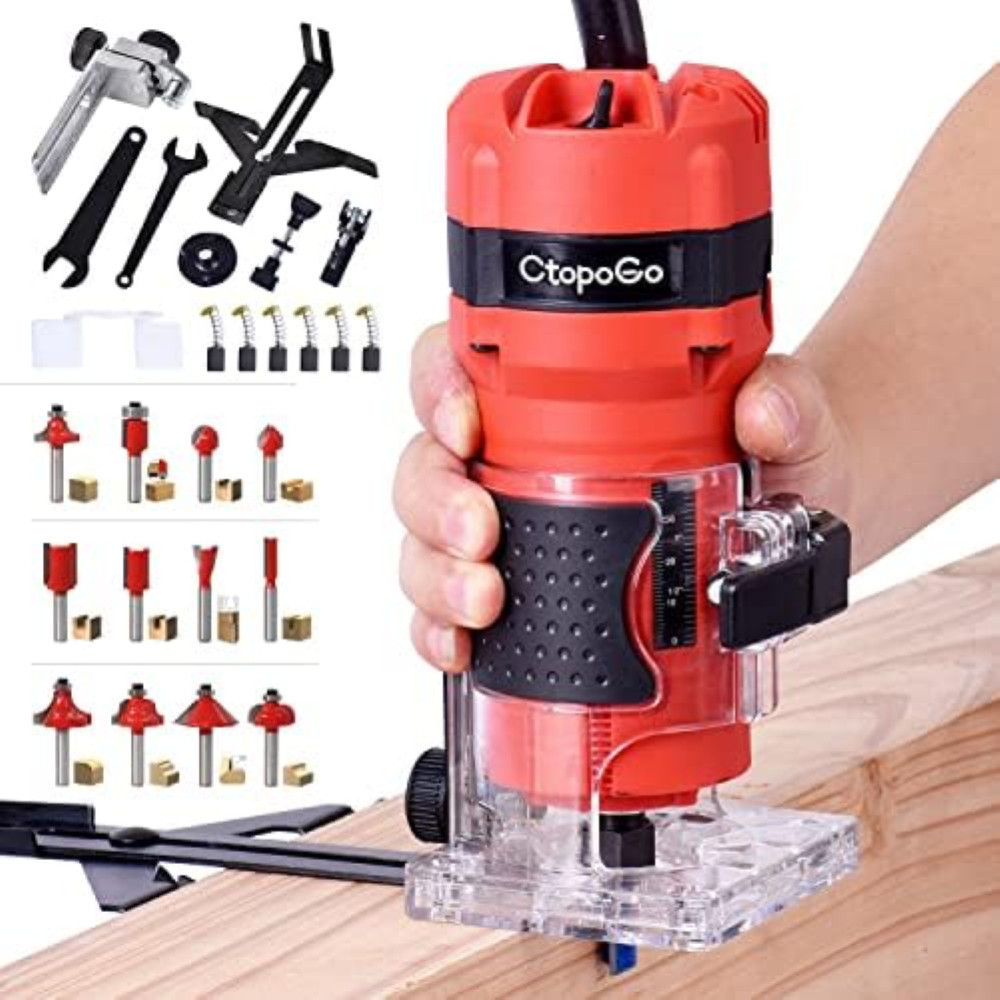 Kit Fresatrice Verticale Legno + Accessori | Rifilatore Multifunzione