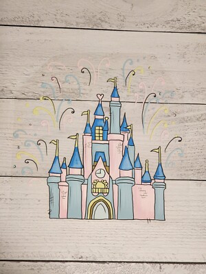 Cinderella's Castle Ready to Press Heat Transfer Screen Print DTF Transfer