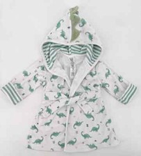 Just One You by Carter's DINOSAUR Design Hooded Robe Baby Boy Size 0-9 Months
