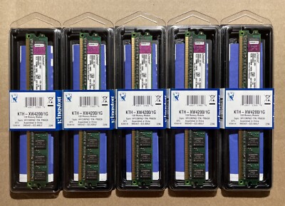 5x *NEW SEALED* Kingston KTH-XW4200/1G PC2-3200 DDR2 400 1GB UDIMM FOR DESKTOP