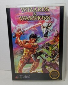 Wizards & Warriors (Nintendo NES) con manuale, custodia di ricambio, PCB blu *LEGGI*