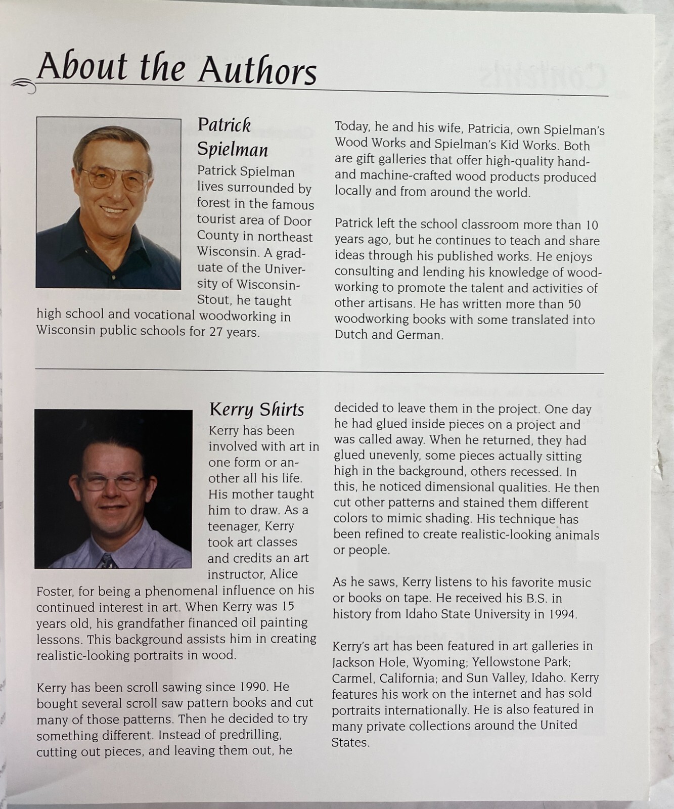 Scroll Saw Art : Realistic Pictures in Wood by P Spielman, K Shirts, 2000 PB