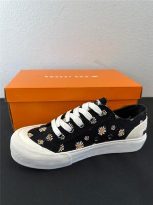 Rocket Dog Jazzin Plus Dixie White Daisy's Cotton Women's Size 7.5
