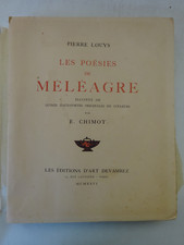 LOUYS, Pierre. Les Poésies de Méléagre. Eaux-fortes par Chimot. 1926