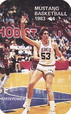 1983-84 SMU SOUTHERN METHODIST UNIVERSITY MUSTANGS BASKETBALL POCKET SCHEDULE 