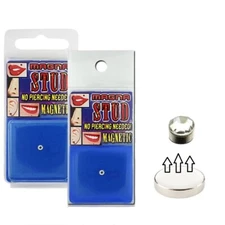 Surgical Steel Magnetic Magnet Fake Nose Piercing Clear 3mm CZ Crystal Stud Ring