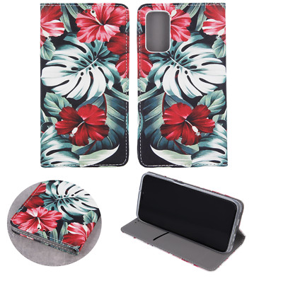 Für SAMSUNG GALAXY A32 5G - Handy Tasche Hülle Flip Case Bunt Muster Blumen Rose