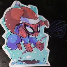 Christmas Spider-man Holographic Decal- Car Waterproof Peeker Sticker