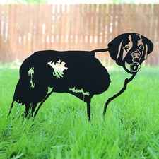 Saint Bernard Black Metal Dog Silhouette