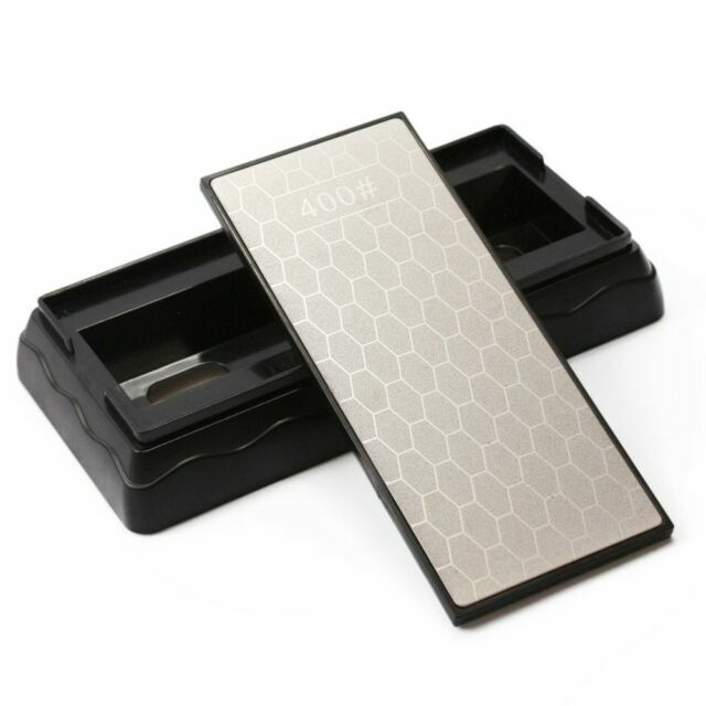 Knife Sharpening Stone Diamond Sharpener Double Sided 400 1000 Grit
