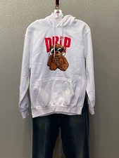Fashion Nova Drip Teddy Bear Kangaroo Pocket Hoody SWEATER Small S