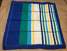 Vintage OLGA GRECO Square Scarf - Geometric Design - 30-1/2 x 30-1/2