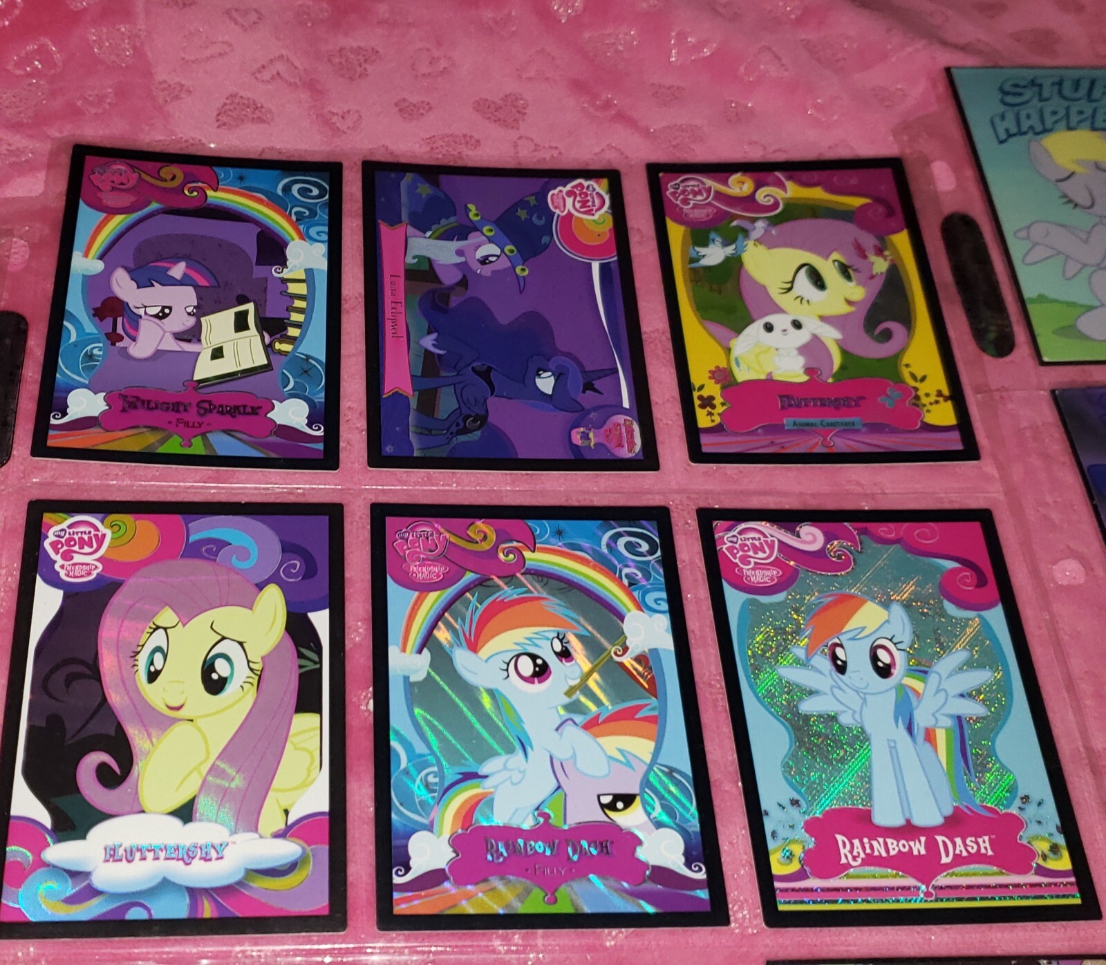 MY LITTLE PONY TRADING CARD FOIL SINGOLI SERIE TCG STICKERS STANDEES