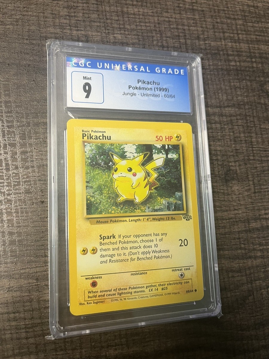 1999 Pokemon Pikachu 60/64 Jungle CGC 9 (PSA BGS) NM/MINT+
