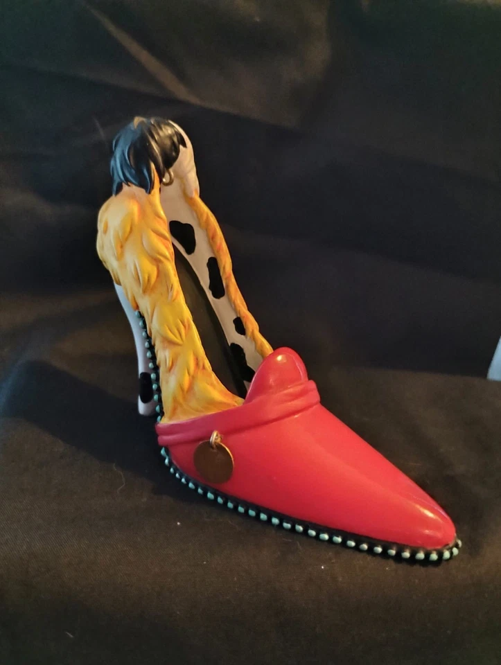 Disney Parks Cruella De Vil Shoe Ornament 101 Dalmatians Runway High Heel - Image 3 of 4