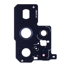 Glass Camera Lens with Bracket Back for Samsung Galaxy S22 Ultra Black Part