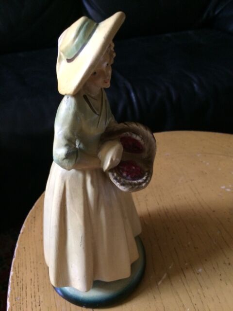 Antique Roman Art Co. Robia Ware Plaster Figurine Lady Chalkware Art Deco | eBay