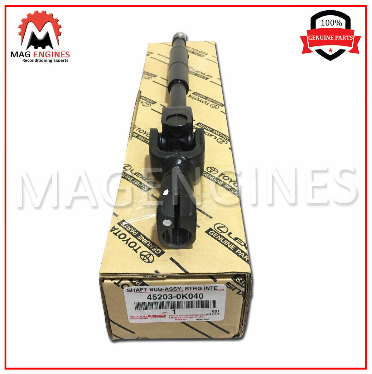 45203-0K040 GENUINE OEM STEERING INTERMEDIATE SHAFT SUB-ASSY, NO.2  