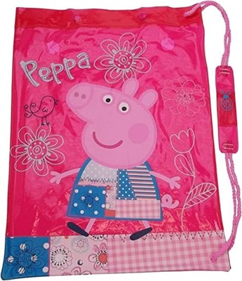 Peppa Pig Patchwork Sport Gym Trainer Mädchen Tasche verstellbare Schnur