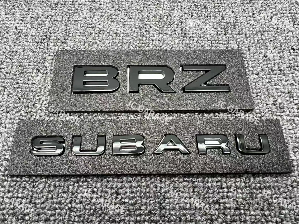 OEM QUALITY BRZ GLOSS BLACK REPLACEMENT REAR TRUNK EMBLEM BADGE - Image 2 of 4