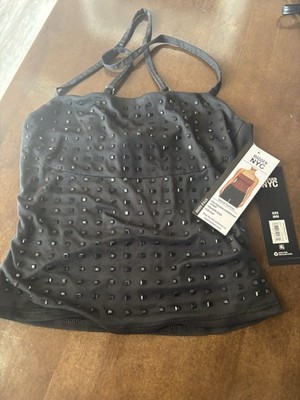 Madden NYC Women's Shapewear Cami Black XXS Studded Adjustable Strap Firm