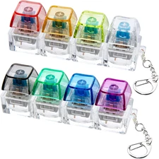 2 PCS Keyboard Fidget Toy, Keyboard Fidget Keychain 4-In-1 Keyboard Decompressio