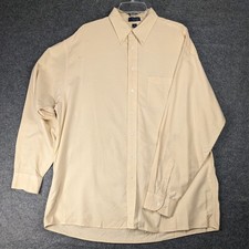 Stafford relaxed fit 2-PLY oxford yellow Mens 17-36/37 Button Down Dress Shirt