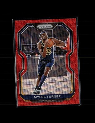 Myles Turner 2020-21 Panini Prizm #240 Ruby Wave Prizm D10