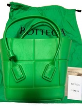 Bottega Veneta ARCO Rubber Tote Bag Parakeet Green w/ Used condition