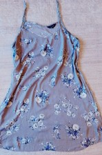 New Look Dress 14 A-Line Fit Flare Floral Cami Strappy Holiday Summer TP59