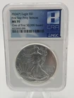 2024 P Silver Eagle NGC MS70 8TH ERA 1st Eagle Privy First Of 50,000 Eighth ERA