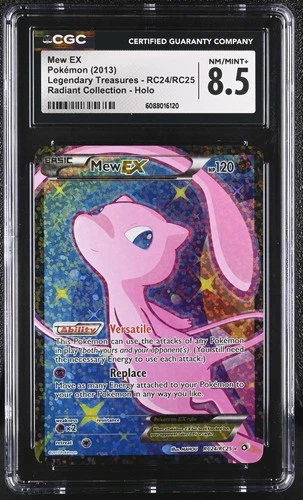 CGC 8.5 Mew EX Legendary Treasures RC24/RC25 Radiant (Collection) Holo Pokemon