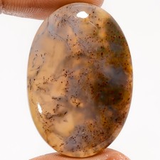 100 Natural Moss Agate Oval Shape Cabochon Gemstone 45 Ct. 34X25X6 mm UG-2274