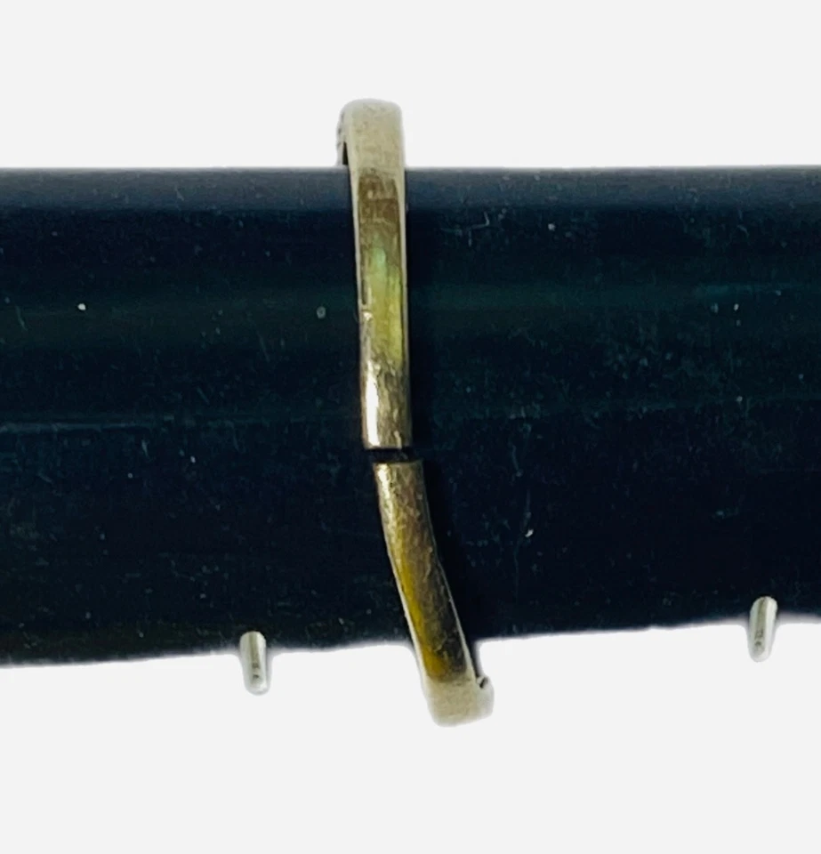 Deco 14K White Gold Ring, Aquamarine , Fine jewelry, Sz 5.5, Over 3 Grams, As Is - Image 4 of 4