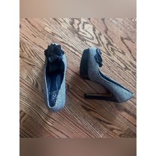 Vince Camuto tweed and black leather platform heels size 8.5 NEW without box