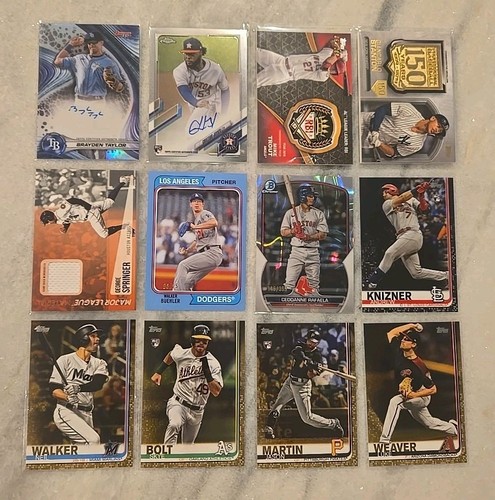 Topps Baseball Auto Memorabilia Serial Numbered Parallel 12 Card Lot