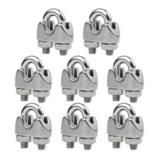 M3 Stainless Steel Wire Rope Cable Clamps 1/8" Cable Rope Clamp Clamp 8 Pcs
