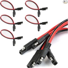 5PCS 2 Pin Quick Disconnect Polarized Wire Harness, 14 Gauge SAE Connector Bulle