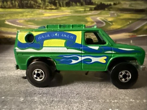 Hot Wheels Blackwall 1980 Baja Breaker Green 4x4 Van Made In Hong Kong